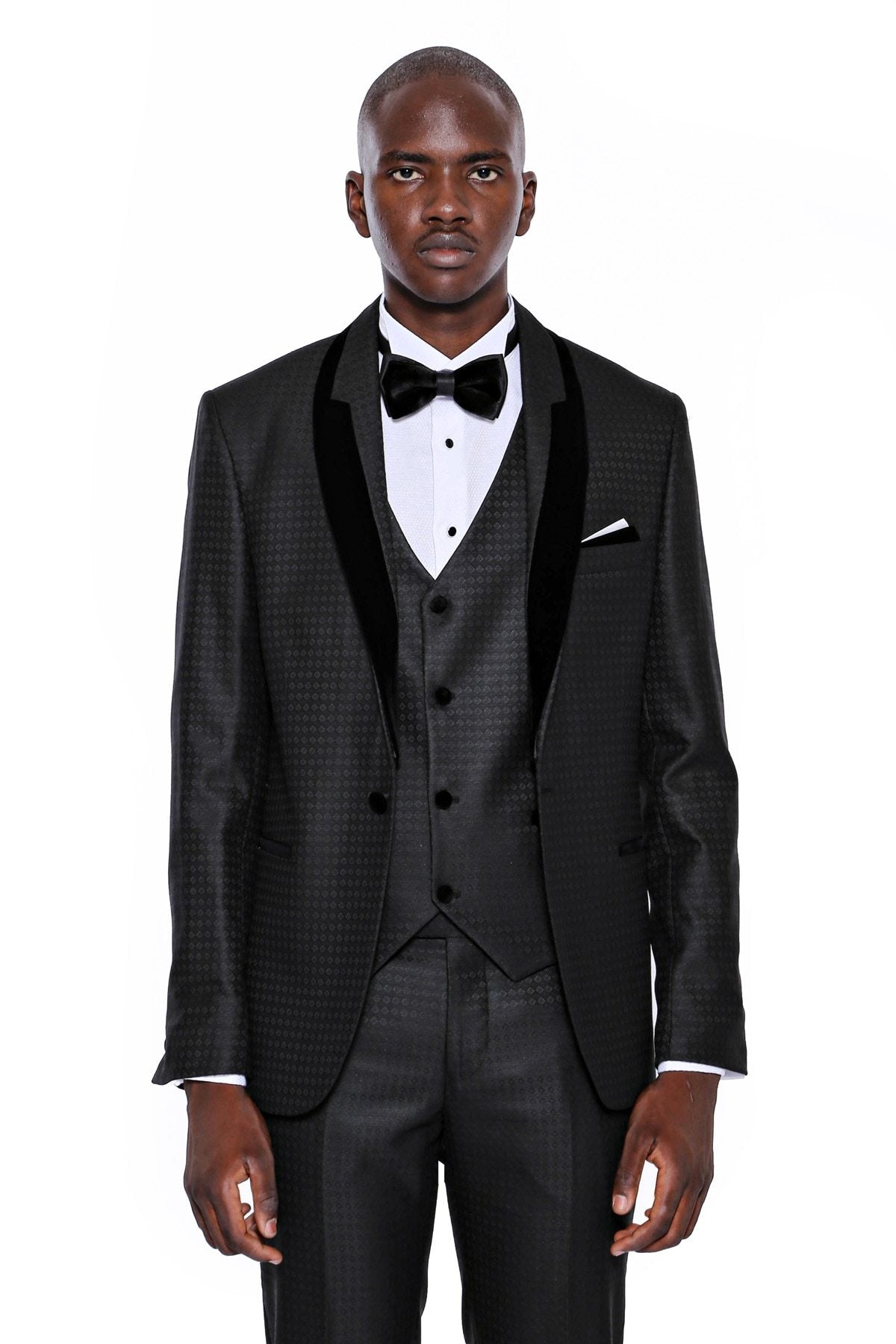 3-Piece Lapel Patterned Suit