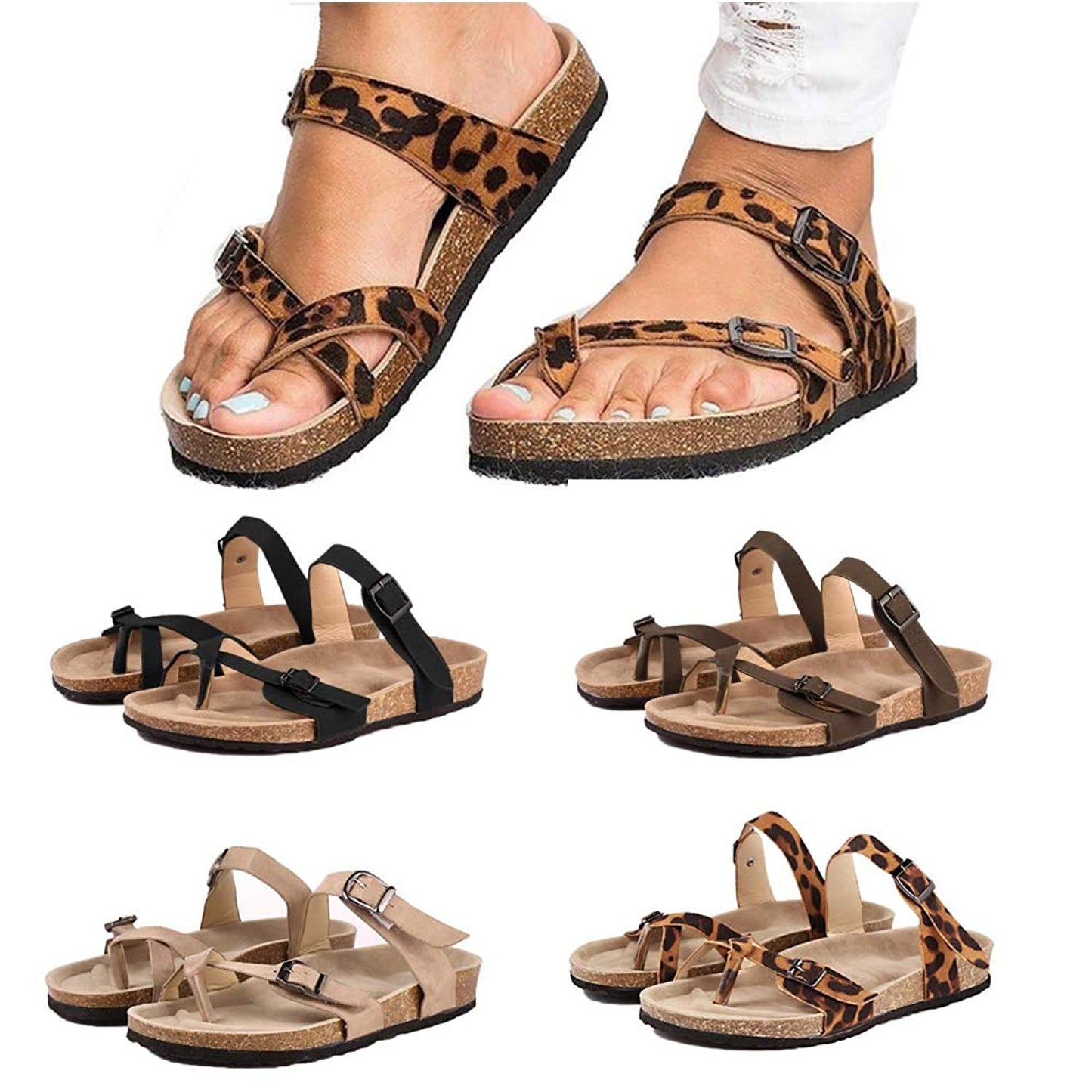 Double Buckle Strap Sandals