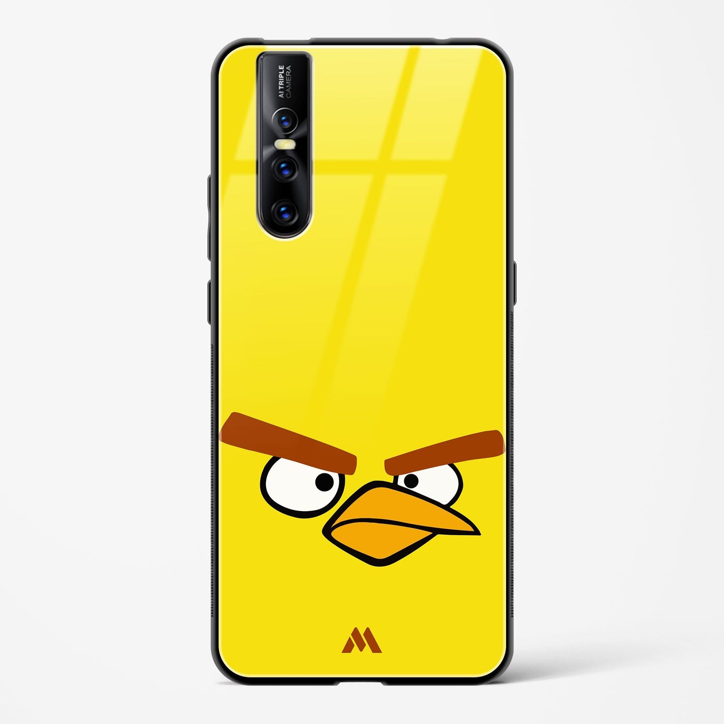 Angry Birds   Yellow Minimalist Glass Case Phone Cover