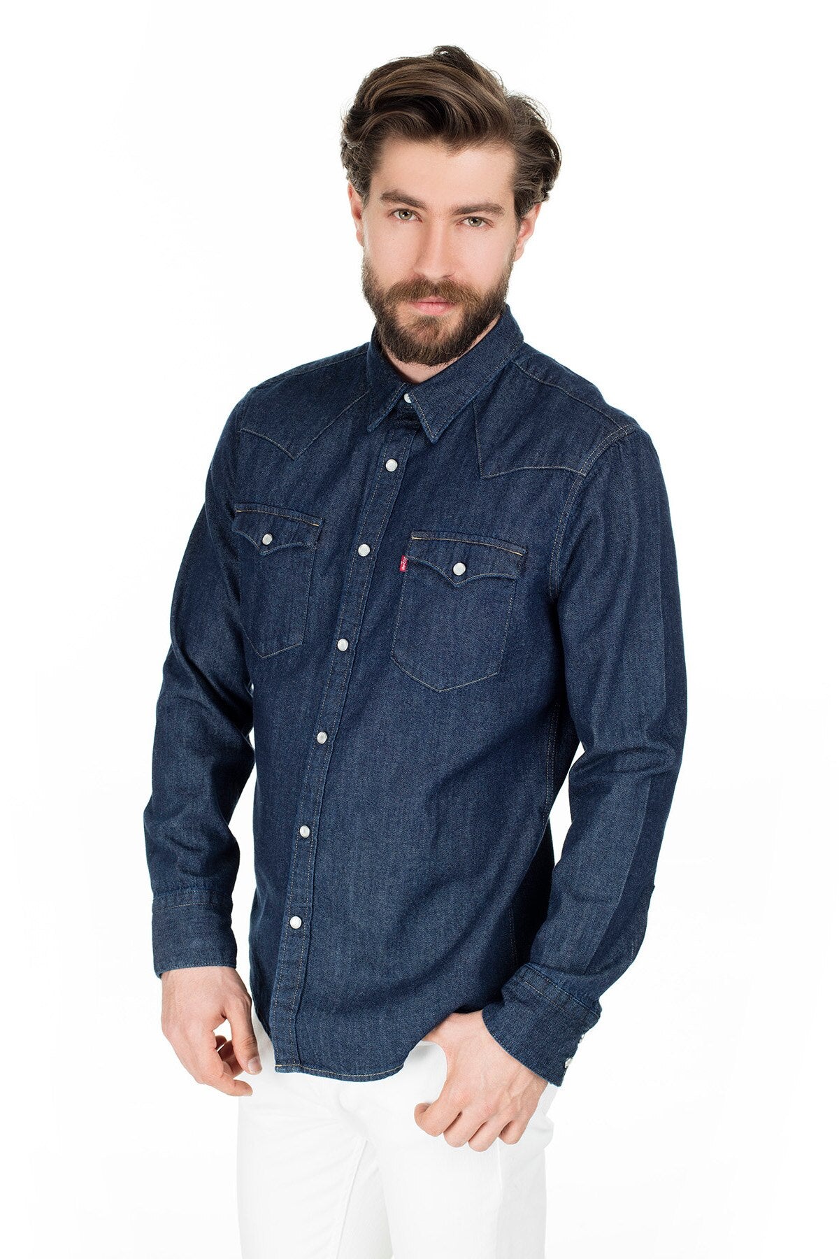 Denim Silk Shirt