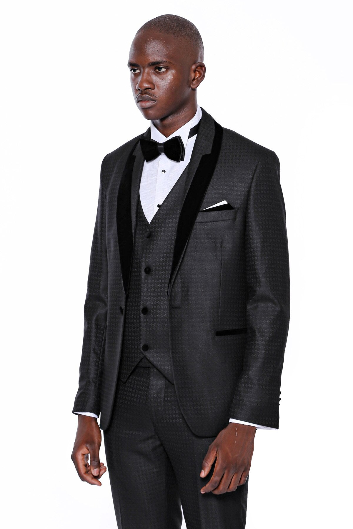 3-Piece Lapel Patterned Suit