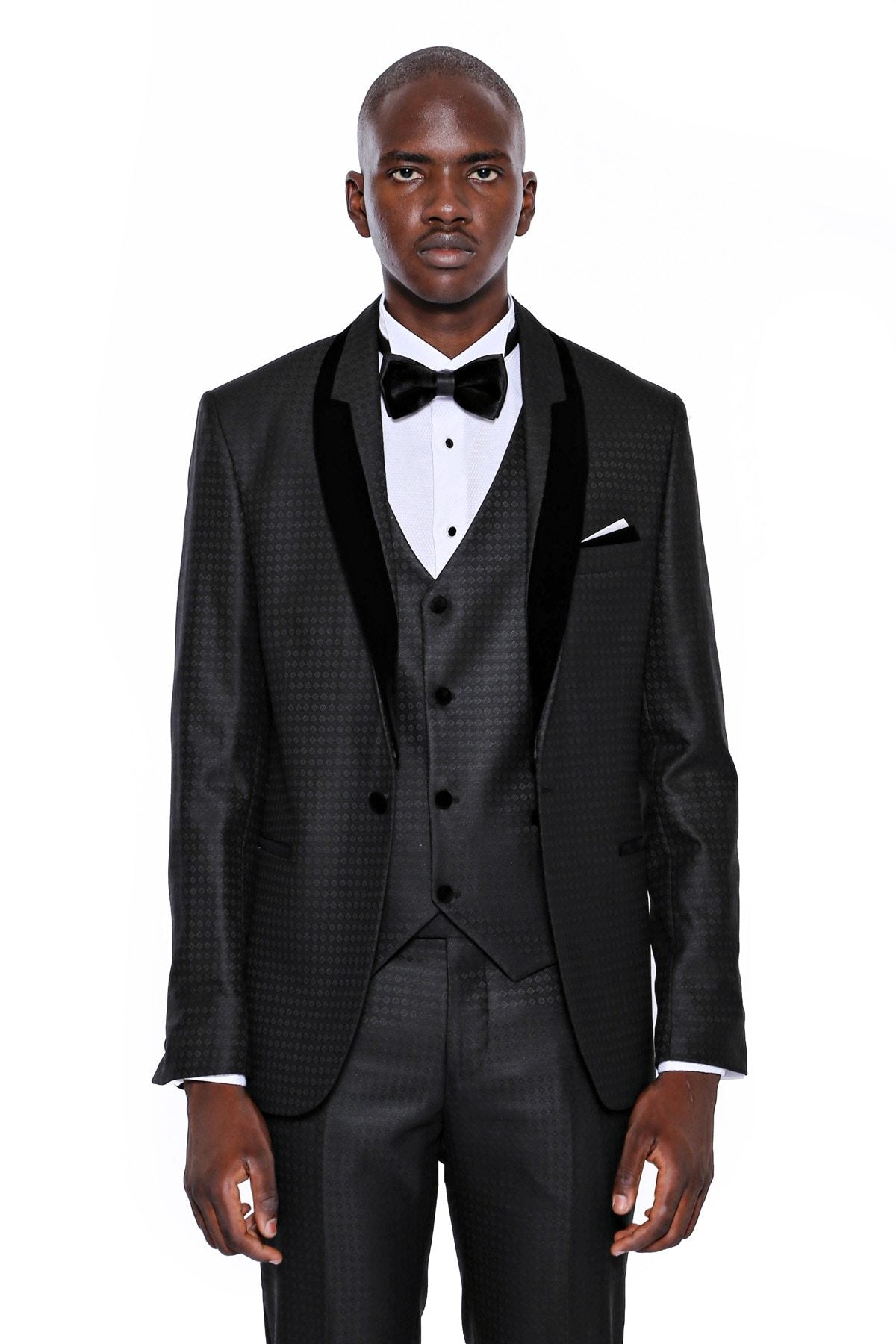 3-Piece Lapel Patterned Suit